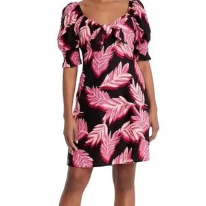 Who What Wear Serengeti palm print mini dress